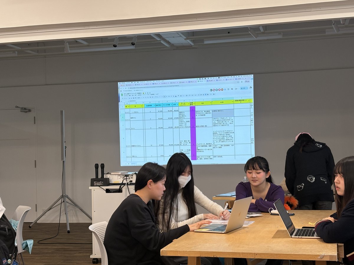 joshibi_AP's tweet photo. 【会議風景】
今日は、Tシャツ販売を成功させるための会議の様子をお届けします！
マネジメント班・Tシャツ班・広報班・空間班の4つのチームに分かれて、それぞれ進捗報告や今後のタスクを共有しました。
お互いのアイデアを確認しながら、より良い企画にできるよう意見を出し合っています✨　#女子美T https://t.co/FbLDictJ1J