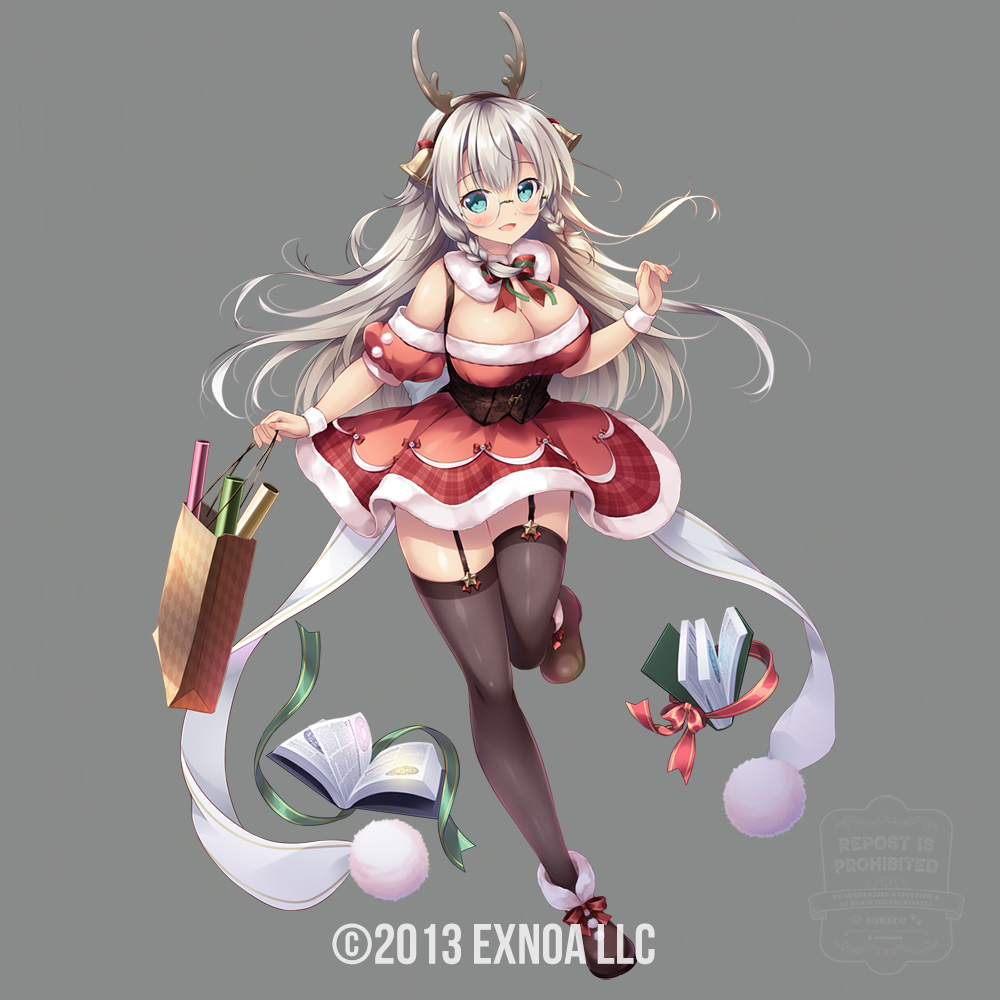 「【WORKS】DMM GAMES「千年戦争アイギス」にて『聖夜の賢者プリニース』」|みけおうのイラスト