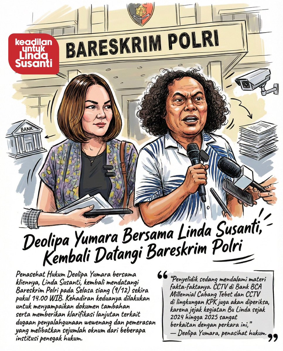 Fakta mulai terungkap. Linda Susanti berdiri tegak, dan tuntutan publik tetap sama Pecat Oknum KPK sekarang juga.
#DukungHakLinda

Pagiii | Kamis | Januari 2025 | C. Puisi
