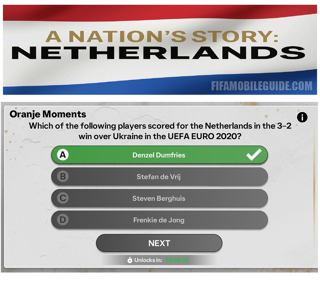 Netherlands trivia answer for today (Day 8)👇 

#fcmobile fifamobileguide.com/a-nations-stor…