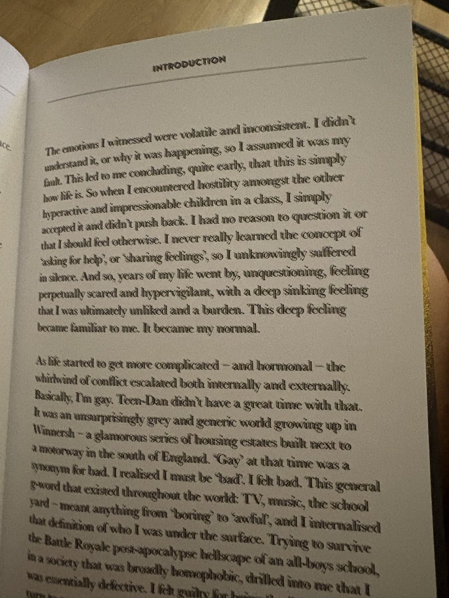 AmarxistPhil's tweet image. guys i’m gonna cry. i bought dan’s book as a pre-order and it was signed and all and when it arrived i shelved it bc i wasn’t in the headspace for mental health stuff, anyway time passed i just picked it up, guys. it’s entirely misprinted. like half the pages are like this.