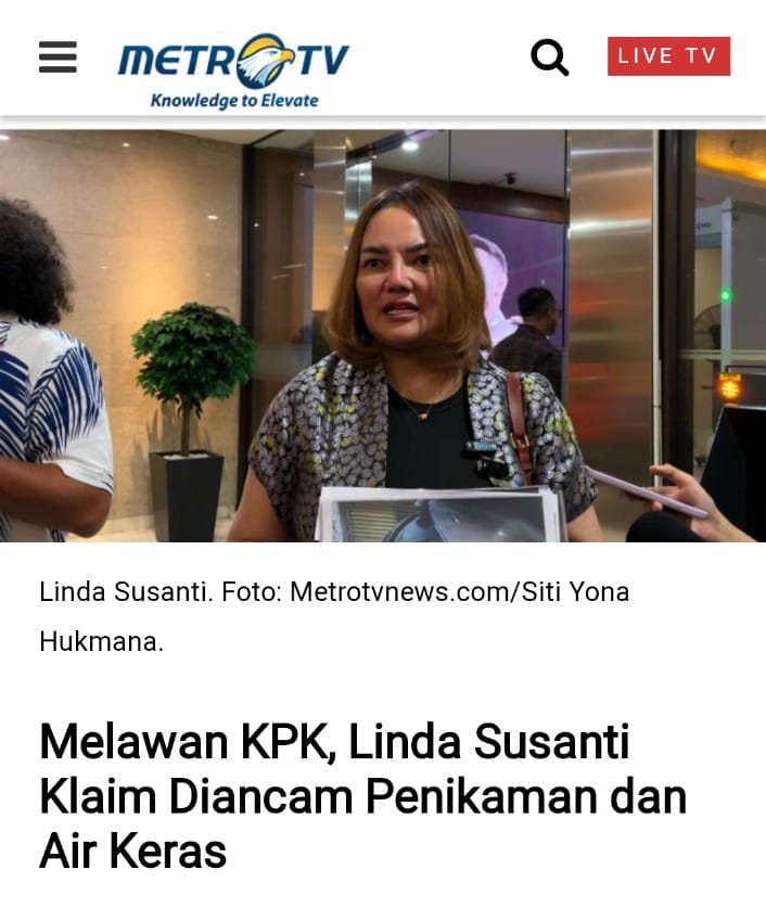 Mesti ditindak tegas kalo bisa langsung Pecat Oknum KPK yang seperti ini 
#DukungHakLinda