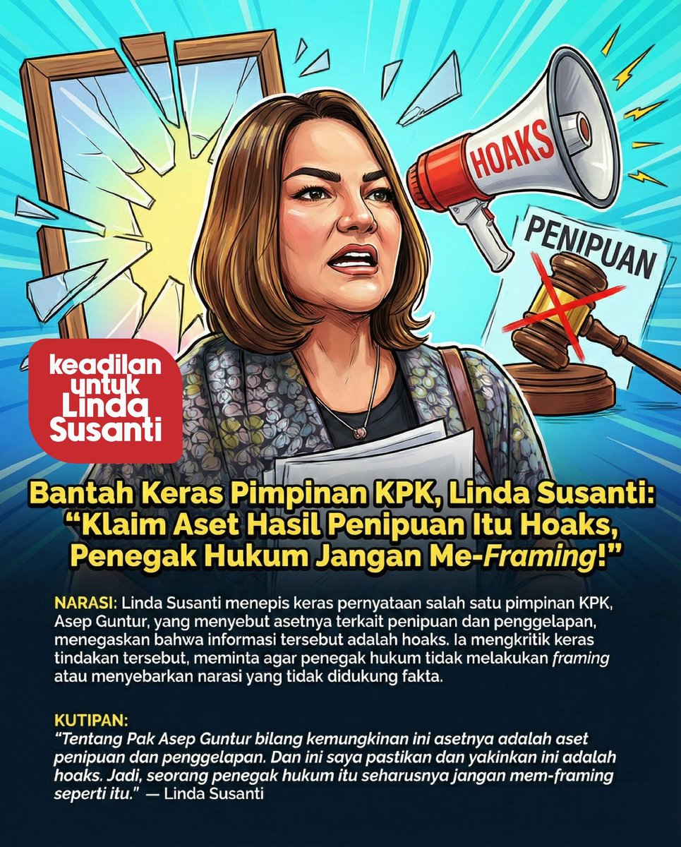 Melanggar kode etik adalah pengkhianatan. Dalam kasus aset Linda, jika terbukti ada pelanggaran, tidak ada alasan untuk tidak segera Pecat Oknum KPK tersebut. #DukungHakLinda