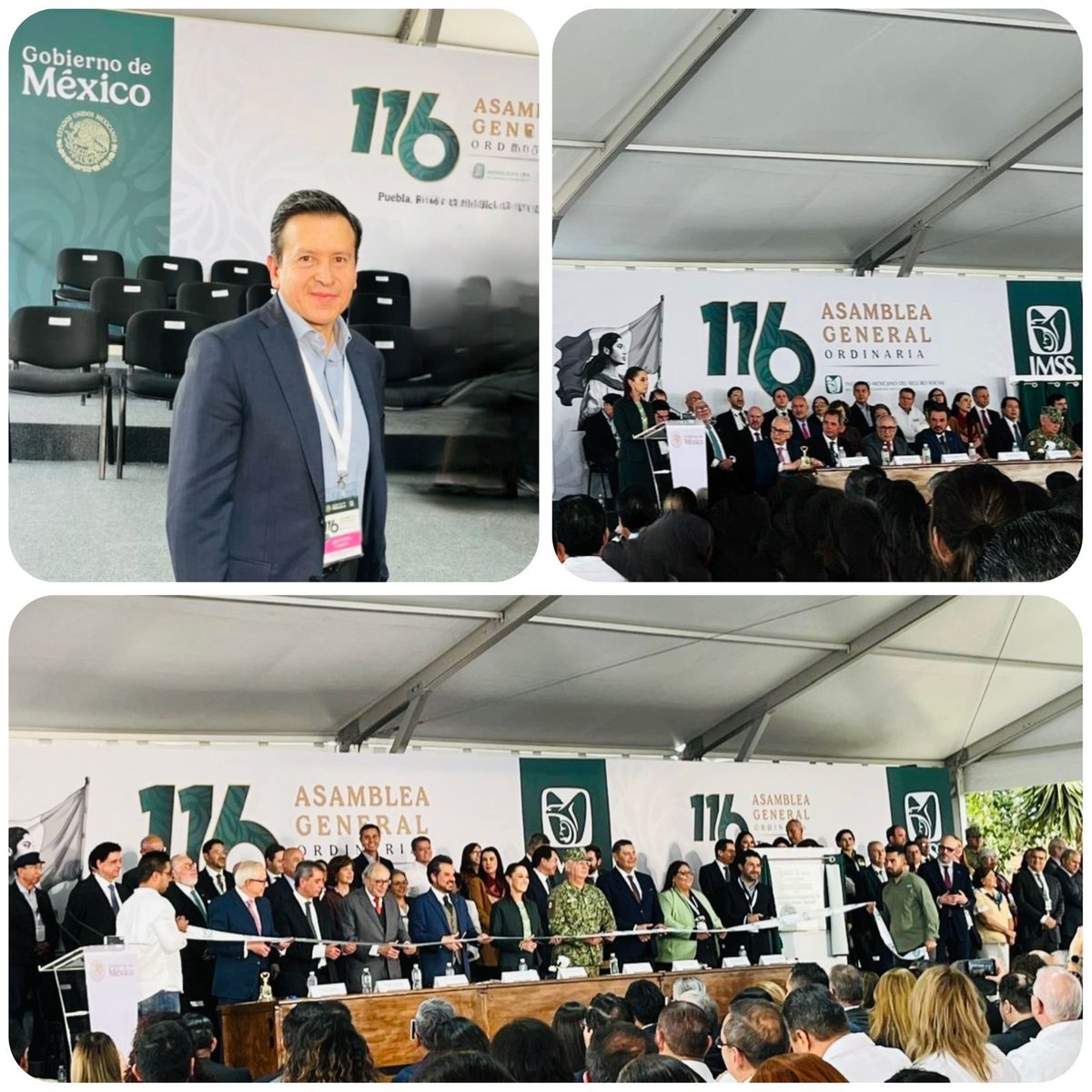 En representación del Lic. ⁦⁦<a href="/francontrerasv/">FRANCISCO CONTRERAS</a>⁩ líder de ⁦<a href="/STIRTTnacional/">STIRTT Nacional</a>⁩ acudí a la 116 Asamblea General Ordinaria de ⁦⁦⁦<a href="/Tu_IMSS/">IMSS </a>⁩ presidida por la Presidenta ⁦<a href="/Claudiashein/">Claudia Sheinbaum Pardo</a>⁩ donde se presentaron avances y resultados en materia de Seguridad Social