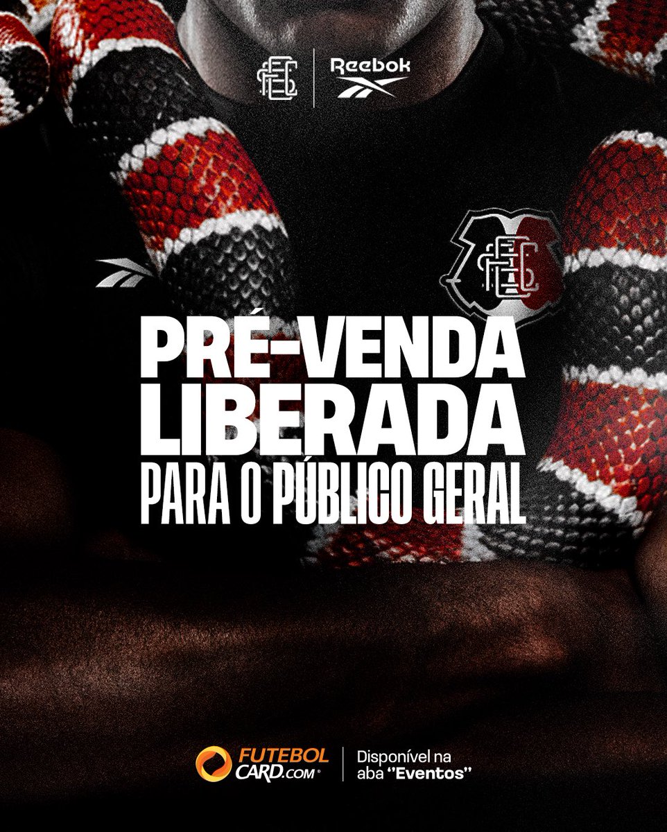 SantaCruzFC's tweet image. 💨 A espera acabou: a pré-venda da nova escama Reebok está aberta pra todo mundo!

Garanta a sua no site da FutebolCard, na aba Eventos, com preço promocional e estoque limitado. 🐍🔥

🔗: futebolcard.com/information?ev…