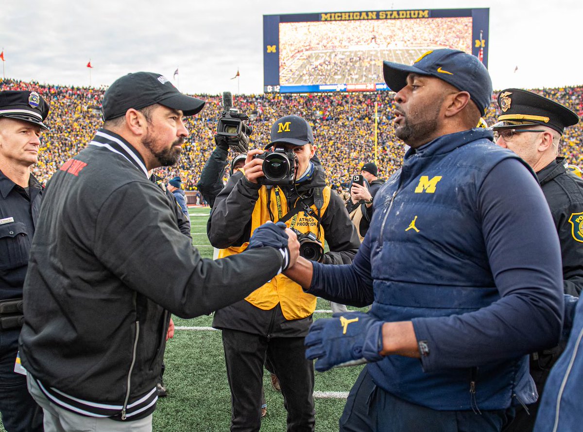 Sherrone Moore’s final moment as Michigan’s coach.. “get your team off the field and you have the right to remain silent” ~ Ryan Day