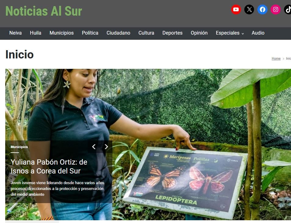 #Ahora Yuliana Pabón Ortiz: de Isnos a Corea del Sur noticiasalsur.co/yuliana-pabon-… #Neiva #Huila <a href="/GSISKorea/">GSIS | Gyeonggi Suwon International School</a> <a href="/ilo/">International Labour Organization</a> <a href="/corea_sur/">Moda Musica Y Dramas</a> #Mariposario <a href="/HuilaGob/">Gobernación del Huila</a> <a href="/CAMHUILA/">CAMHUILA</a> #Juventud <a href="/OITAmericas/">OIT Américas</a> #GyeonggiILO #Dimayor #ChampionsLeague #RealMadrid <a href="/ColombiaJoven/">Juventudes Colombia</a> <a href="/RDJColombia/">Red Nacional de Jóvenes - Colombia</a> #Isnos #DesafiodelsigloXXl