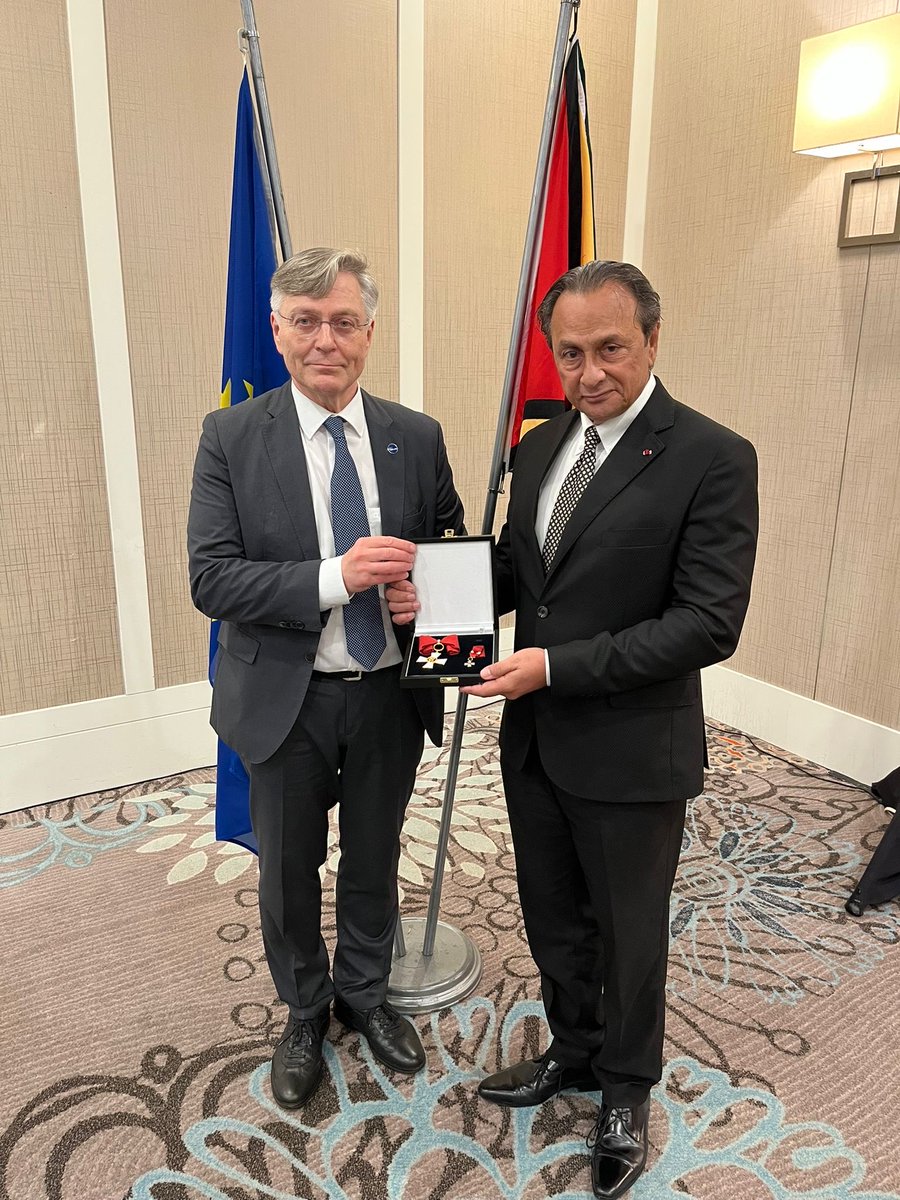 Today I had the pleasure to hand over the decoration of a Commander, Lion of Finland, to Honorary Consul General Peter Abdool in Georgetown ⁦<a href="/FinlandinCarib/">Finland in the Caribbean</a>⁩ ⁦<a href="/Ulkoministerio/">MFA Finland 🇫🇮</a>⁩