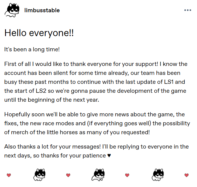 CursedXWT's tweet photo. I forgot to share the news post here too!! #LimbusStable https://t.co/0PpysHOud8
