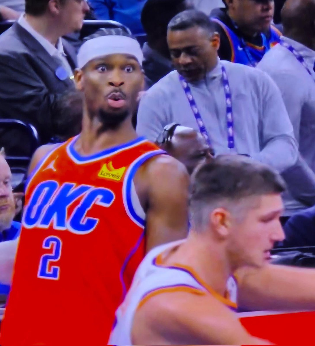 OKCPD's tweet image. When someone is speeding, runs a red light, and isn’t wearing a seatbelt right in front of us…..😳