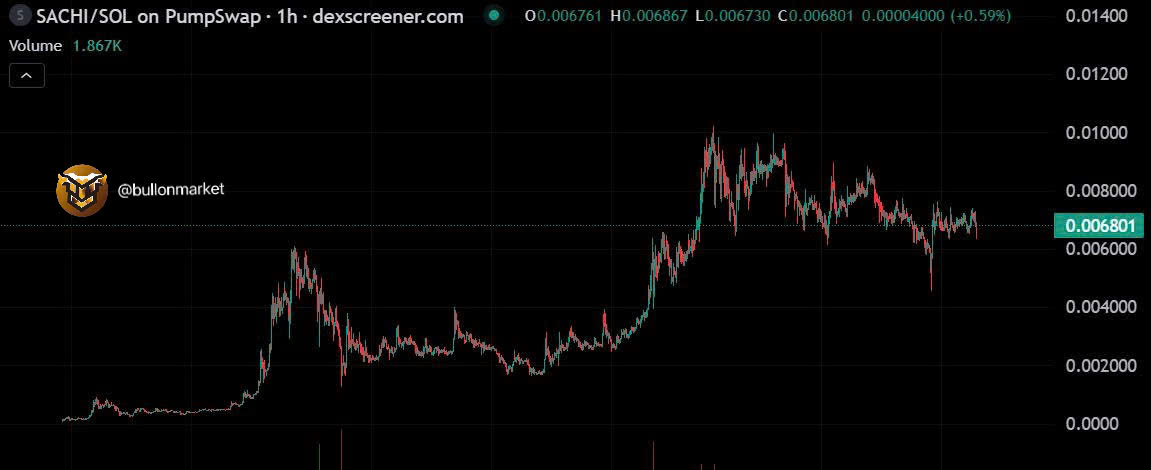 $SACHI 在短时间内经历了爆炸式增长，吸引了整个市场的关注。<a href="/sachi_coin/">Sachi Coin</a>

价格已强势突破关键阻力位。

来自投资基金的强劲买盘进一步巩固了这一趋势。

高成交量表明市场参与度不断提升。

7Y2TPeq3hqw21LRTCi4wBWoivDngCpNNJsN1hzhZpump