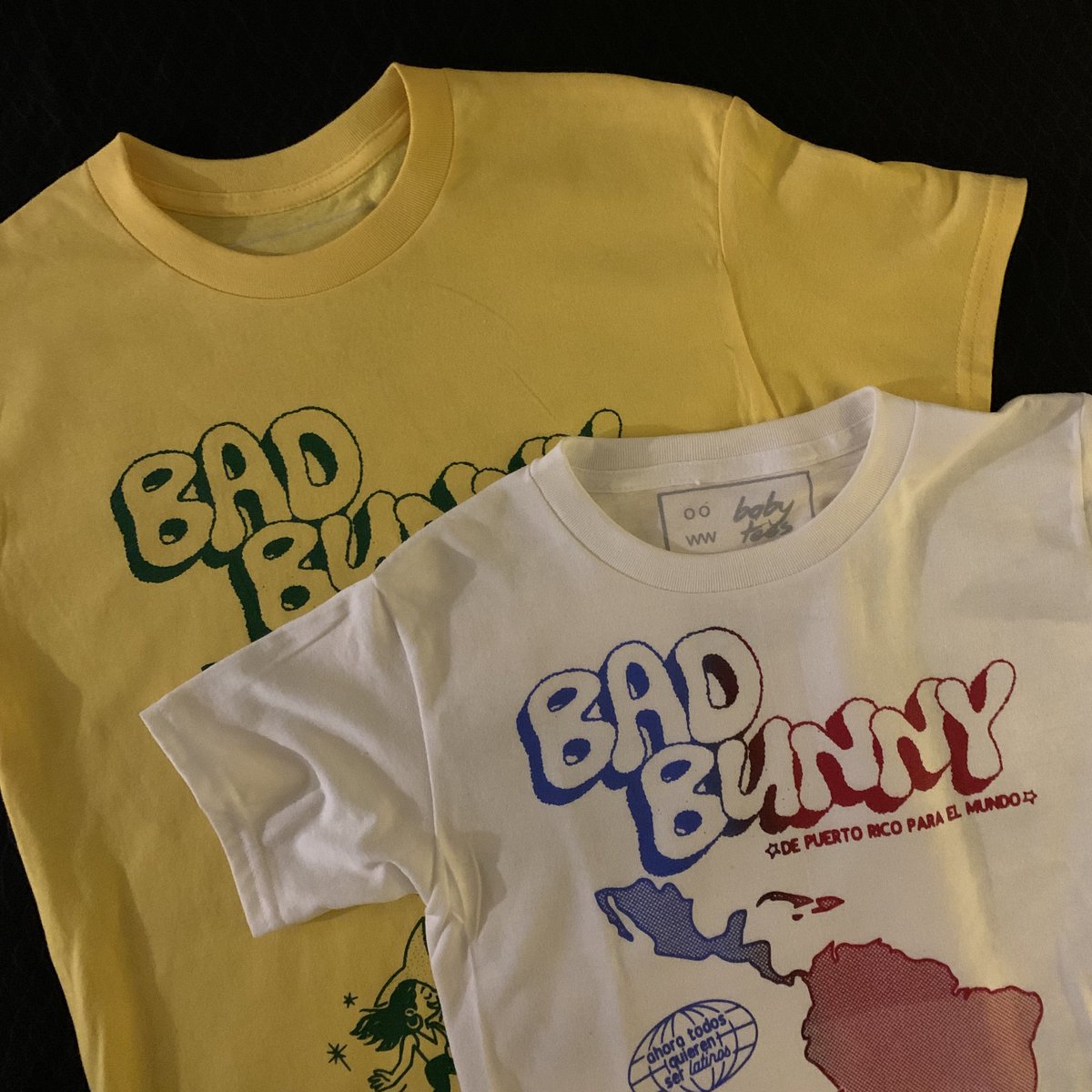 diianice's tweet photo. Hice una playera de Bad Bunny c: 
Si les gusta pueden hacer su pedido en la otra red downtown.mex para recolección a partir del próximo martes, tiene un costo de $190 ✨ https://t.co/UtWbWHc84S