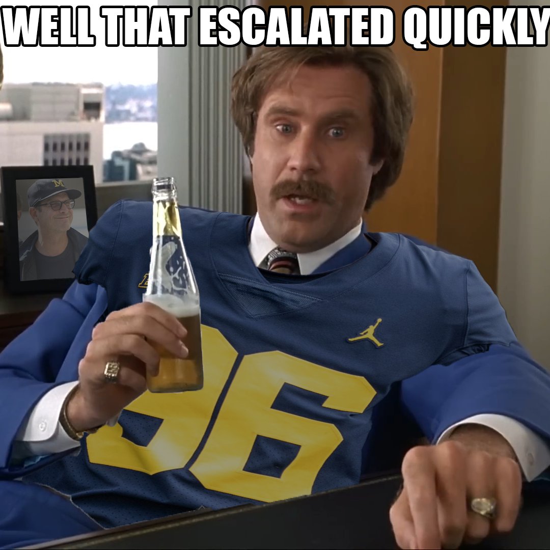 swankywolverine's tweet photo. Me following this Sherrone Moore saga https://t.co/QnAwjLm00O