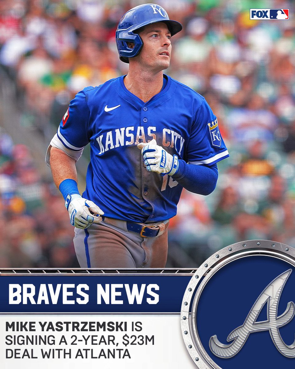 The Braves are signing Mike Yastrzemski to a two-year deal with a third-year option, per multiple reports