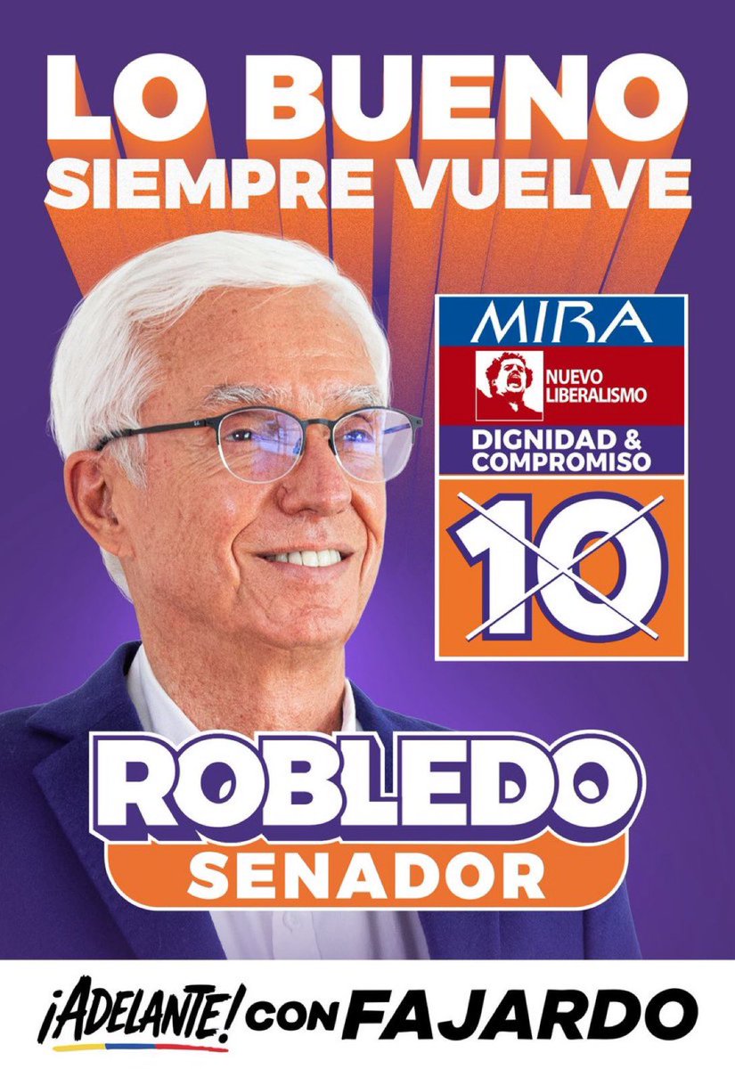 El congreso de Colombia requiere de la presencia de un senador coherente, honesto, riguroso y que represente los intereses de la nación y defienda a los colombianos. 
#VuelveRobledo
#AdelanteConFajardo