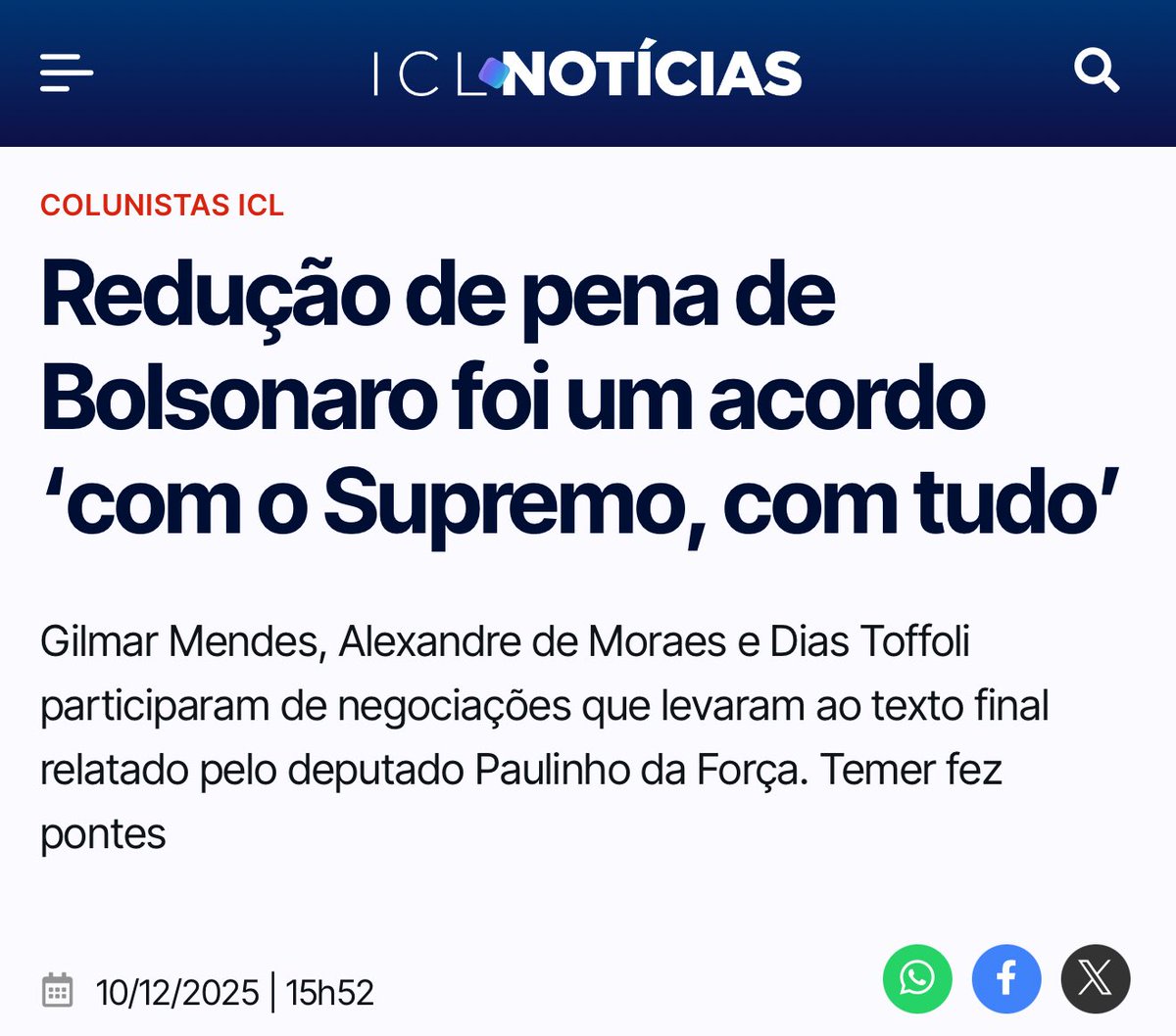 1/
Por quase 40 dias, Brasília, SP, Buenos Aires e Lisboa foram palco de negociações intensas. No centro: Paulinho da Força — ou, como é chamado nos bastidores sindicais, “Paulinho da Farsa”.
O objetivo? Costurar o texto final do PL da Dosimetria.

2/
O projeto foi aprovado na