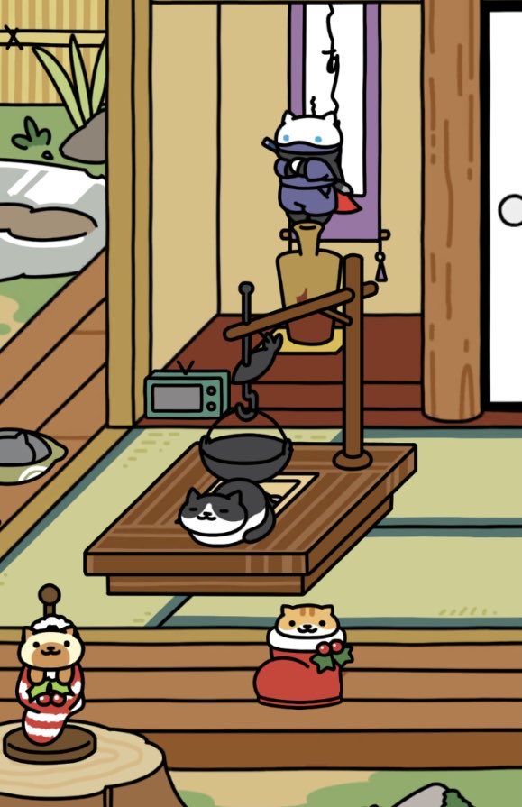 久しぶりに、しのぶさんが来てくれました🥷
#ねこあつめ２ #しのぶさん