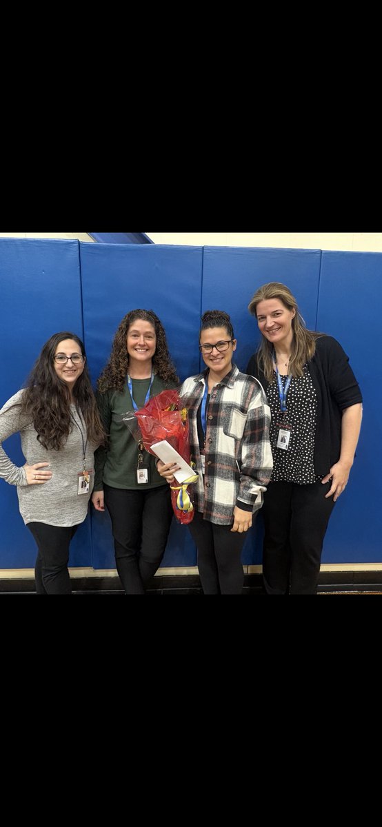 sohackms's tweet photo. Congratulations to our Governor’s Teacher of the Year nominees. Left to right: Mrs. Boland, Mrs. Moreno, Ms. Caporrino and Mrs. Castillo. Ms. Caporrino was announced as this year’s winner. https://t.co/P473smwYfV