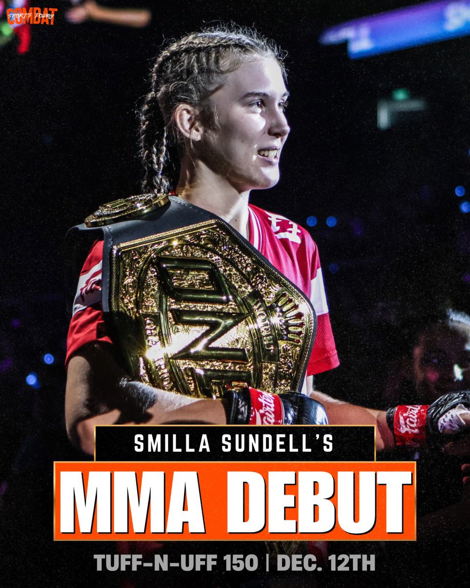 Former ONE Women's Muay Thai Champion Smilla Sundell 🇸🇪 will make her MMA Debut this Friday night for <a href="/tuffnuff/">Tuff-N-Uff MMA</a> 

Smilla holds an impressive Muay Thai/kickboxing record of 36-5-1, including signature wins over current ONE champions, Jackie Buntan &amp; Allycia Rodrigues!