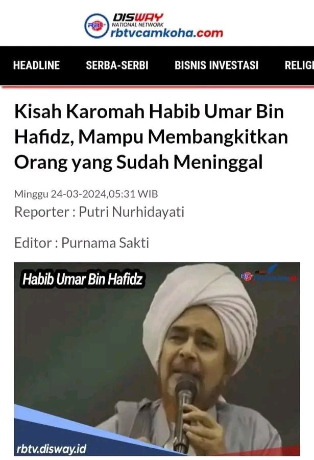 Menurut kalian bisa gk orang ini dikirim ke lokasi bencana Aceh, Sumut &amp; Sumbar.

Kemungkinan karomah nya dinantikan masyarakat di sana..

Wahai pak Umar Rahimakumulloh segeralah datang ke aceh, Sumut dan Sumbar... ☝️ 😝