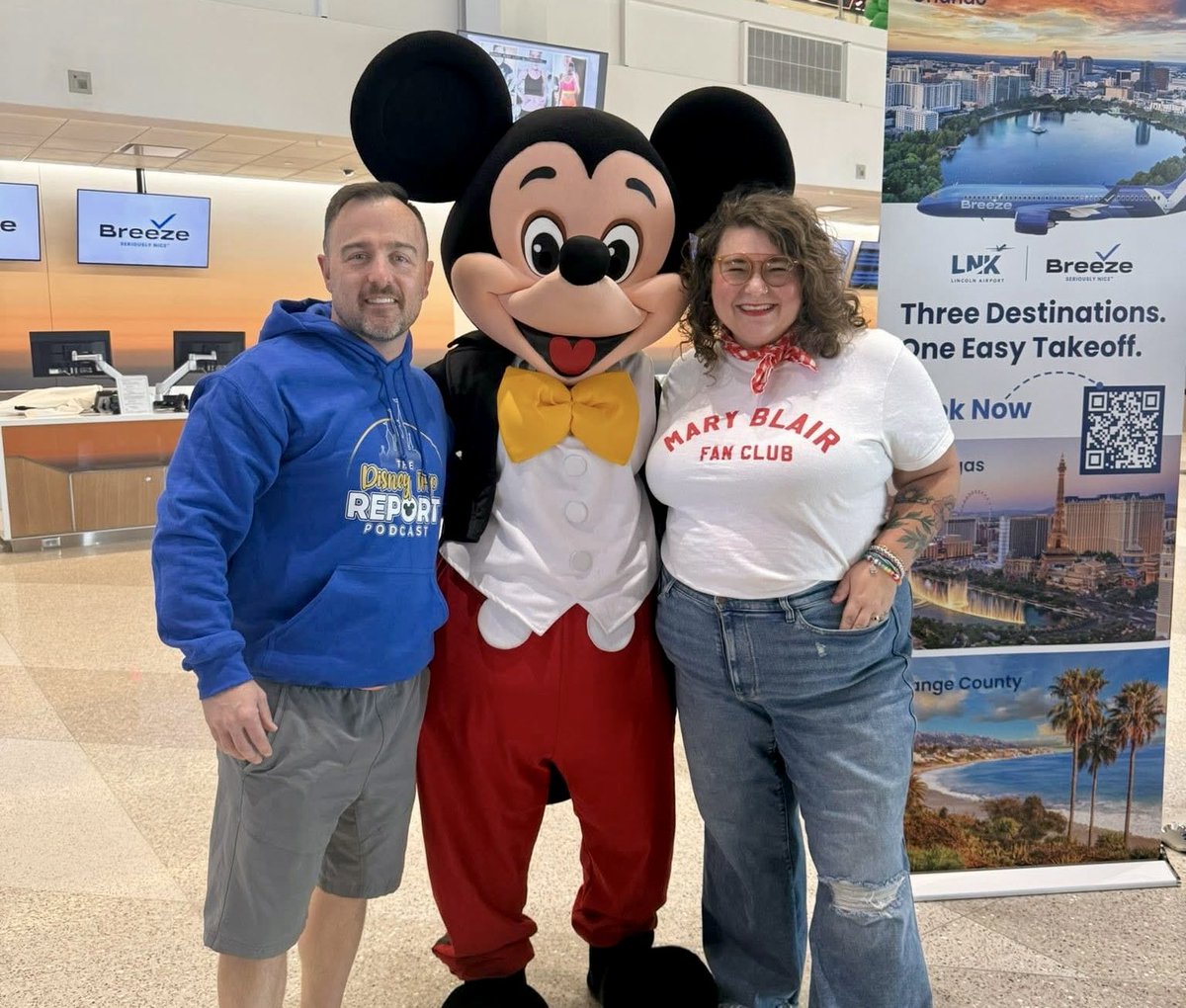 DizDerek's tweet photo. Today Mickey Mouse came to my home airport to help launch a new direct flight to @MCO https://t.co/na4F2MJScV