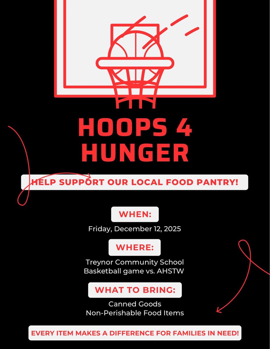 We are excited to promote a wonderful service project hosted by a Treynor middle school student this Friday!!