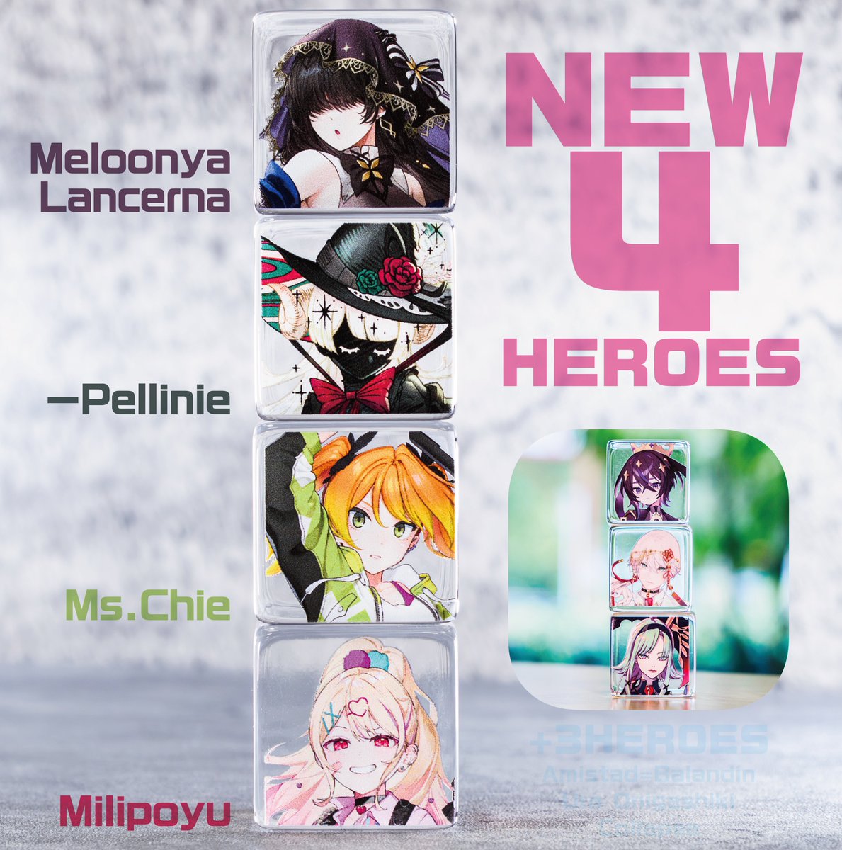 コンパス メルーニャ アクリルキューブ18点 コンパスフェス 9th カプセルコーナー アミスター〜メルーニャの 7