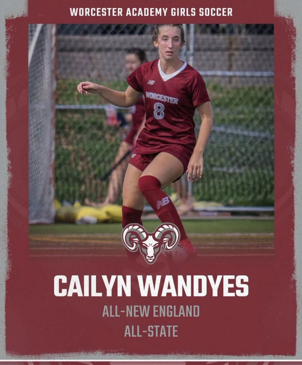 So proud of <a href="/CailynWandyes/">Cailyn Wandyes (🎓 ‘26)</a> on earning All-New England by the United Soccer Coaches Association &amp; All-State! Way to end your career as a Hilltoppers. 🐏