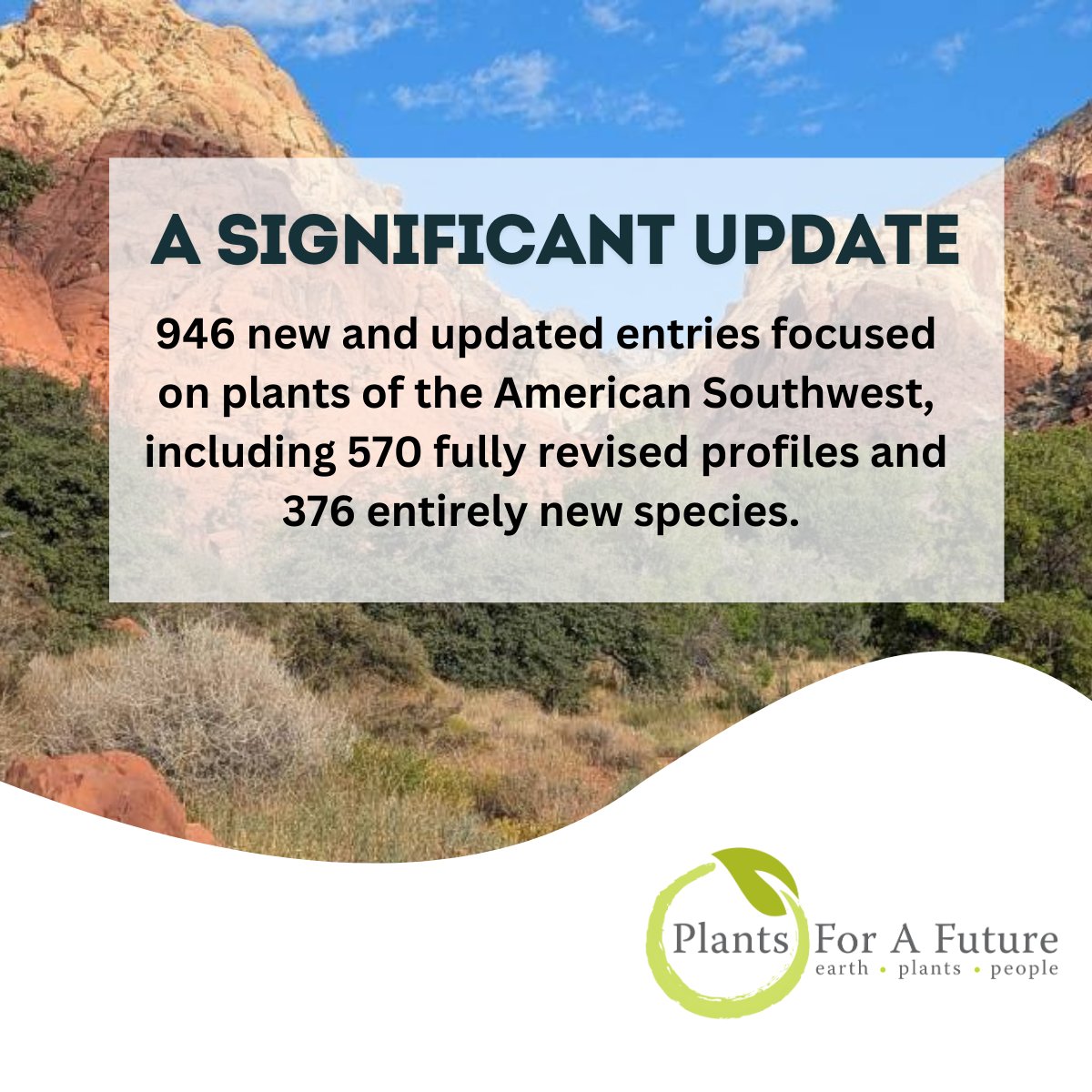 PFAF_Tweets's tweet photo. 946 new and updated entries focused on plants of the American Southwest, including 570 fully revised profiles and 376 entirely new species. This expansion continues PFAF’s multi-year effort to broaden our coverage across global climate zones https://t.co/c3FSaNPzou
