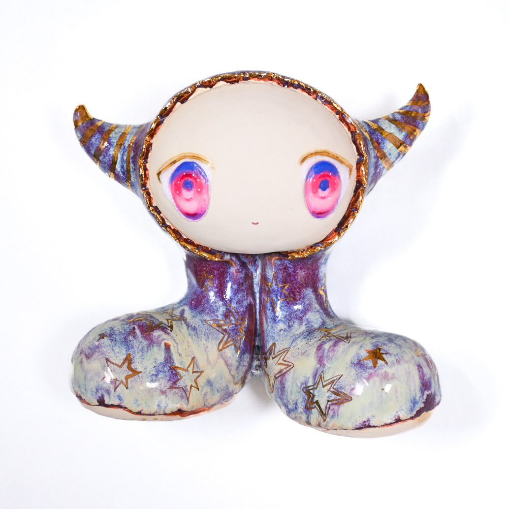 死なない雑魚敵DX” 2025 陶/釉薬/金彩/着彩 ceramic,glaze,gold