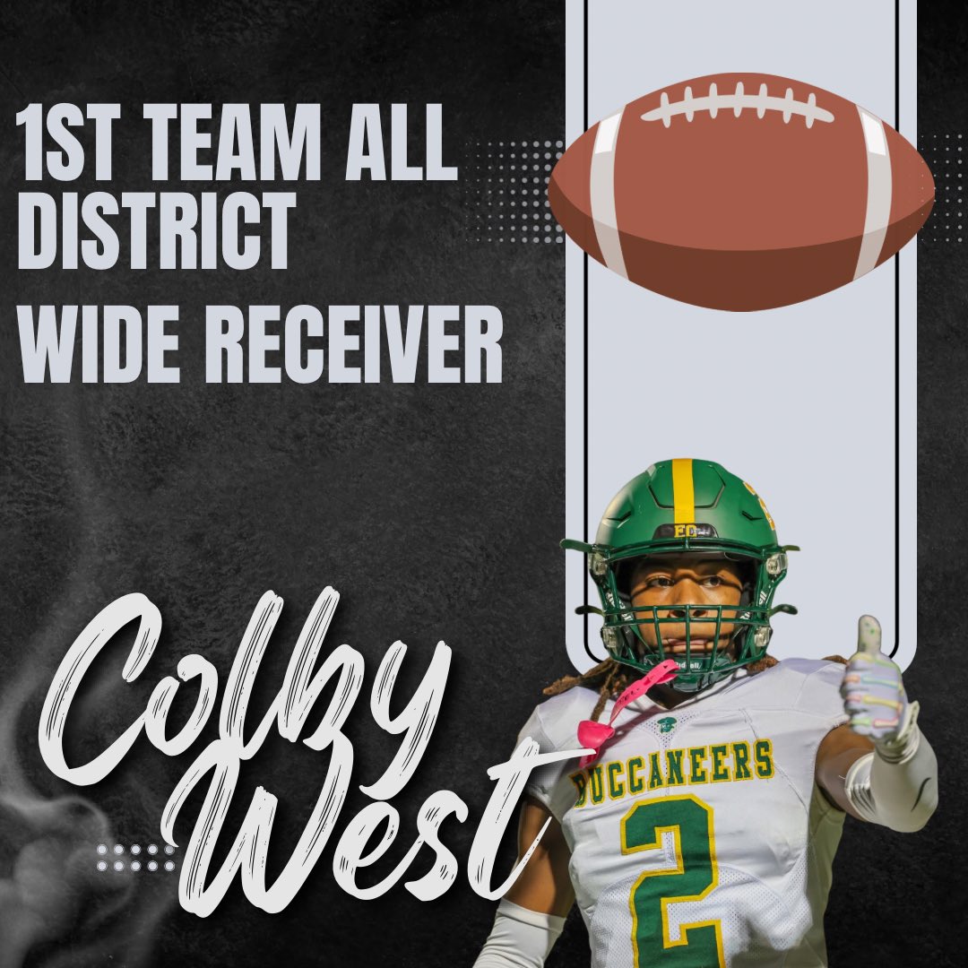 After an all the hard work Happy to be announced first team all district receiver.