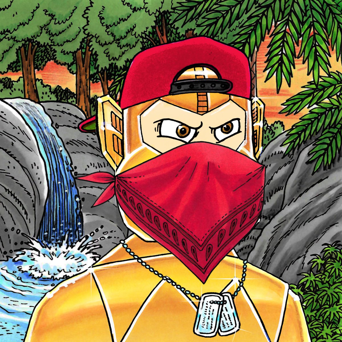 JungleFreaksNFT's tweet image. There are 5 "special backgrounds" in the OG Jungle Freaks Gen 1 collection: headquarters/ waterfall/ treehouse / destroyed city/ jungle night. They are some of most held onto traits in collection and are future examples of the effort and detail put into this hand-drawn art. These…