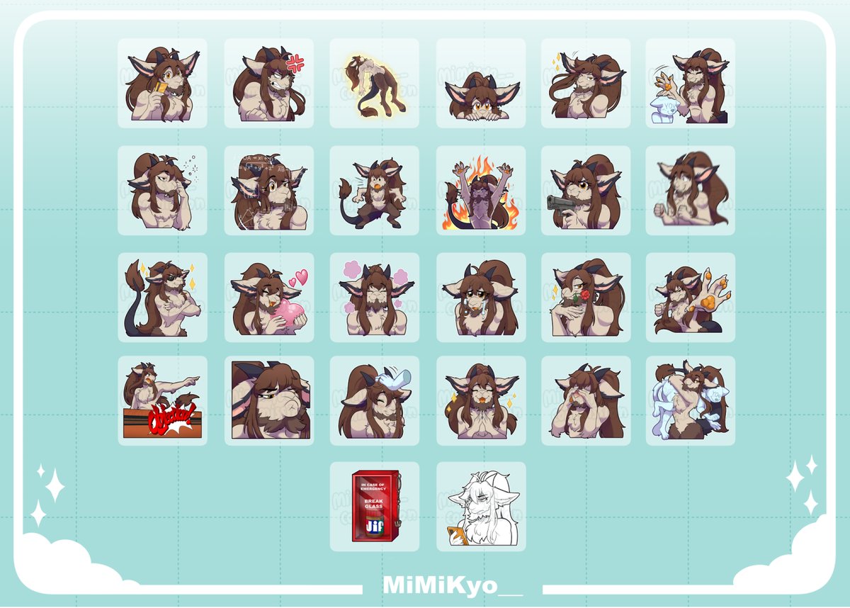 Sticker comm (●ˇ∀ˇ●) #furryart