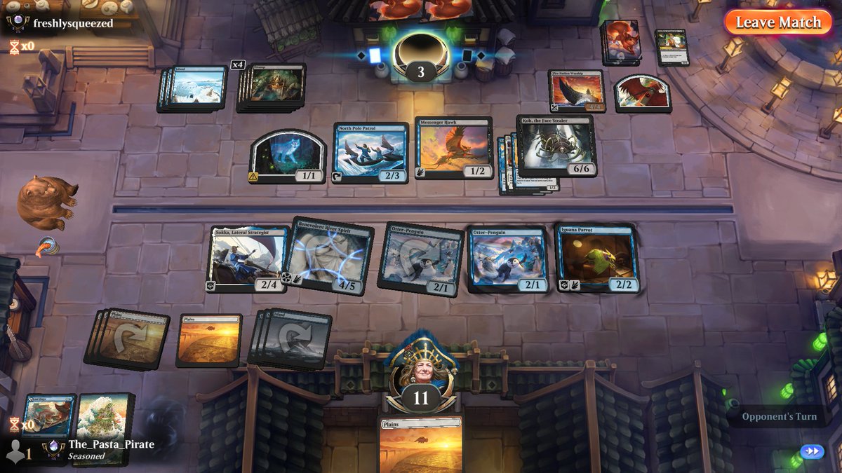 ThePastaPirate's tweet image. ☁️🏆Azorius Skies🏆☁️

1) 1x Hakoda: deck's only rare

2) 2x Reinforcements: flash-chumps swung races

3) 3x Cat-Owl: clunky-looking overperformer

4) 4x Penguin: completely stole this trophy through stalled boards

Draft: 17lands.com/draft/d8c87658…

Games: 17lands.com/details/d8c876…