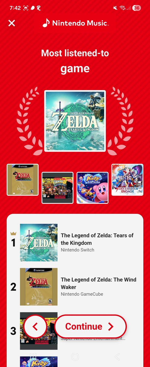 Waulio_'s tweet photo. Soy de esos 10 usuarios que se la pasó mas tiempo escuchando  #Nintendomusic que en las otras apps de música. La funcionalidad de poder extender a 30min una canción fue un game changer, sobe todo al estar haciendo ejercicio y evitar andar cambiando canciones cada 3 min. https://t.co/OtVZ6wnYS3