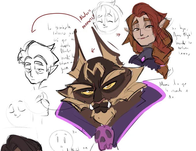Old sketches that seek to explain Azura's cat-like behaviour 