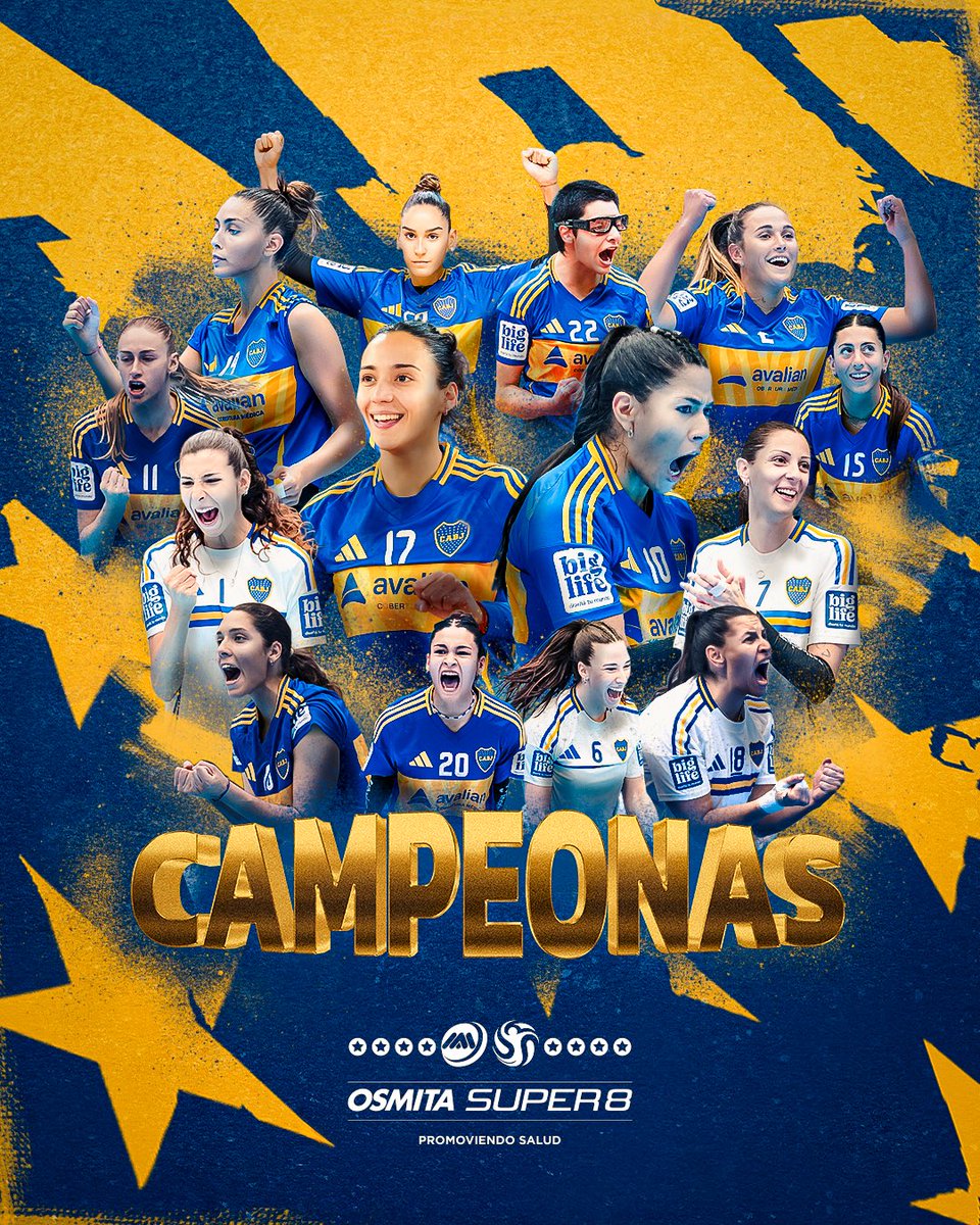 🏆 ¡Las Guerreras son las Campeonas del OSMITA Super 8 por segundo año consecutivo!

🔵🟡 Boca 3-0 UNLaM 🟢🟠
👉 27-25, 25-17, 25-18

👏 ¡Felicitaciones, @bocavoley!