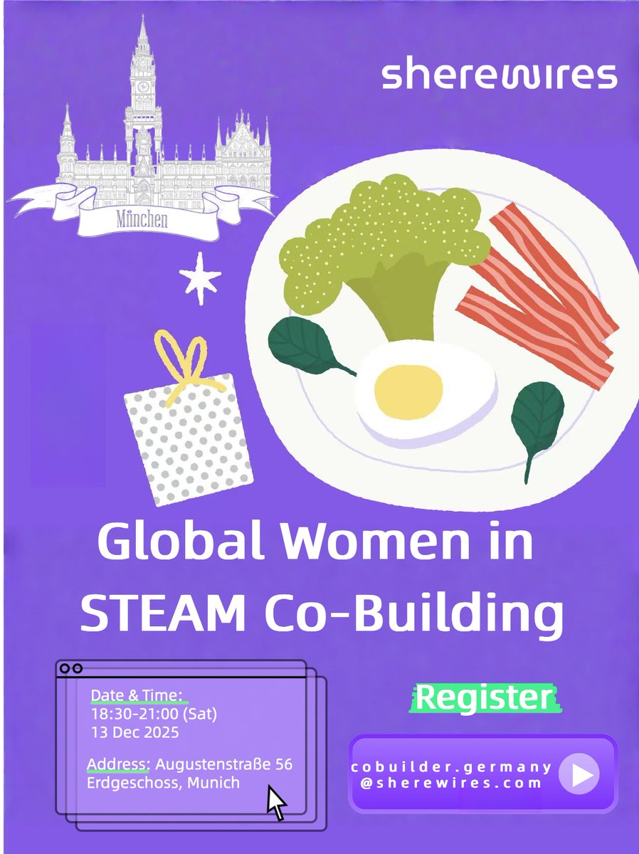 🚀 She Rewires is coming to Munich!

Cross-border builders, dreamers &amp; innovators — this is your space to connect, co-build &amp; create together.

Dec 13 — only 2 spots left! 🔗 [Registration link： luma.com/inwm9rwa]
#SheRewires #WomenInTech #Munich #Innovation #CoBuilding