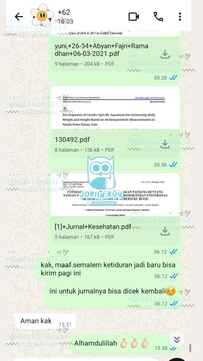 chels | Joki Tugas, SPSS, Joki Skripsi, dan Gestun tweet media