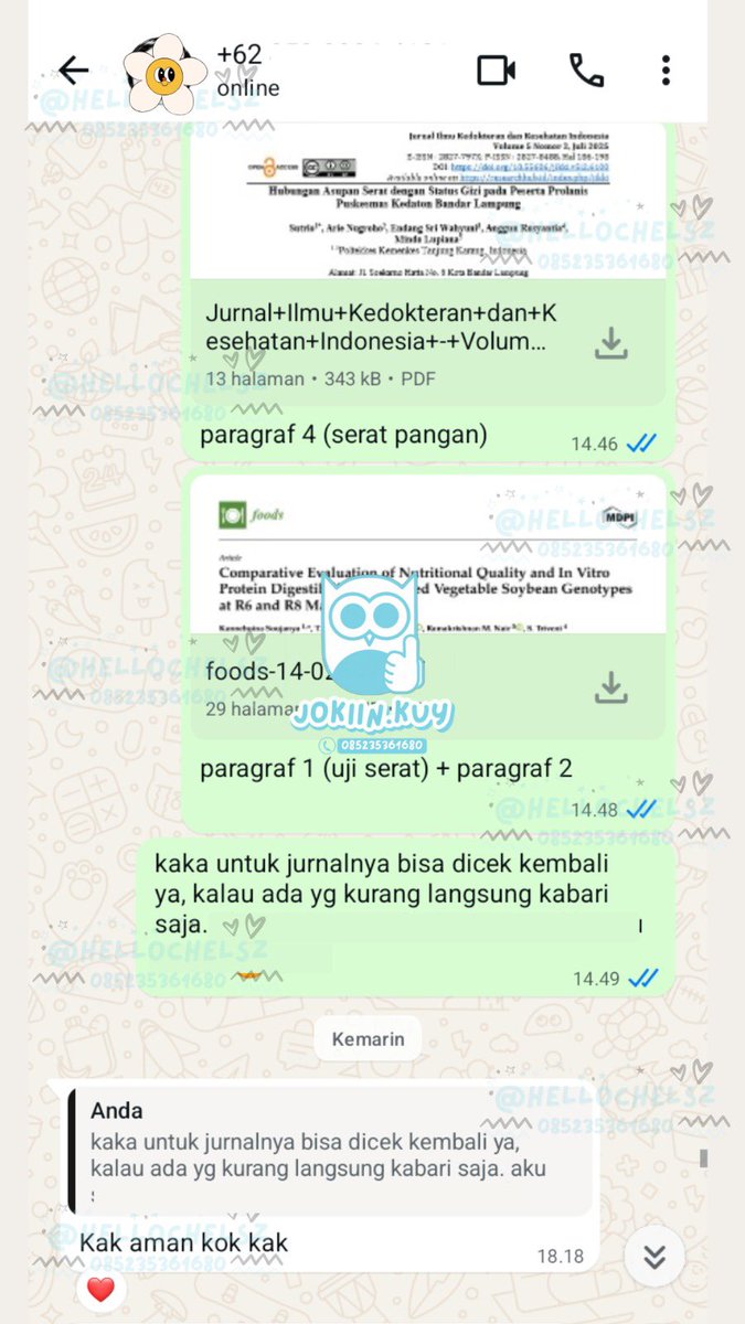 chels | Joki Tugas, SPSS, Joki Skripsi, dan Gestun tweet media