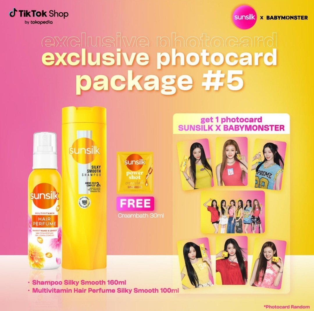 certaonly's tweet image. WTS SUNSILK BABYMONSTER

- Price: $4/ea
- worldwide shipping 
- bulk orders 
- Choose member

Venda vendo wts wtb wtt ruka pharita asa ahyeon rami rora chiquita photocard 포카 루카 파리타 아사 아현 라미 로라 치키타 베이비몬스터 포카 양도 小卡 交換 ตลาดนัดbabymonster #BABYMONSTER