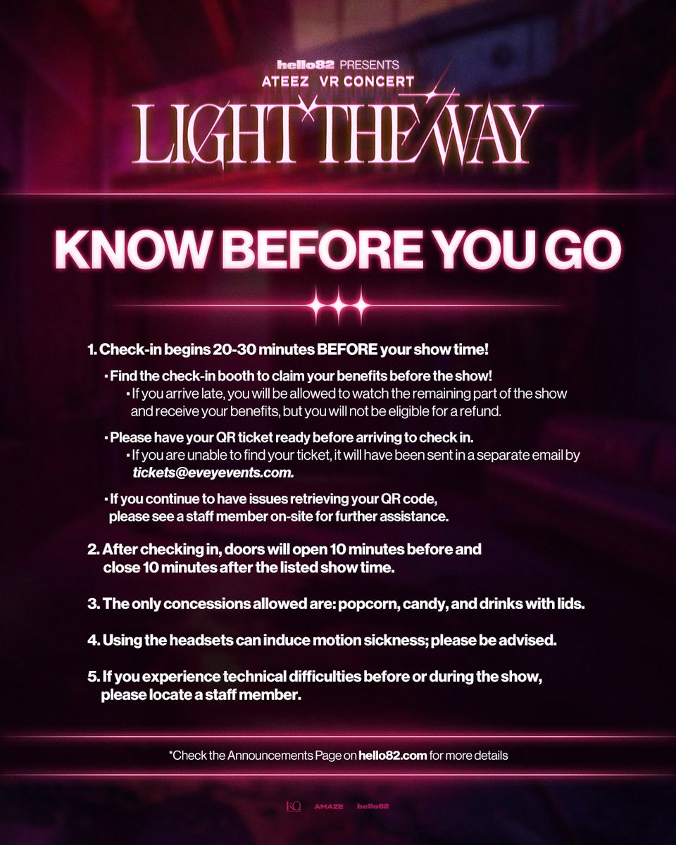 hello82PRESENTS's tweet photo. MISSION: <ATEEZ VR CONCERT : LIGHT THE WAY> 💼
Here is what you need to know before you fall into the craziest concert ever!

Secure your tickets TODAY! ⬇️
🔗 https://t.co/FAoB60TrD2

@ATEEZofficial @AMAZE_VR
#ATEEZ #에이티즈 #ATEEZVRCONCERT #LIGHT_THE_WAY #AmazeVR #VRConcert #hello82 #hello82PRESENTS