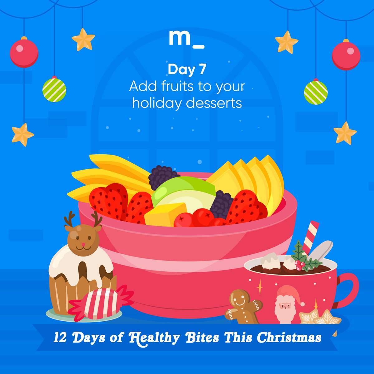Add fruits to your holiday desserts for natural sweetness and a healthier, festive touch. 🍓🎄 #HealthyHolidays #12DaysOfHealthyBites #Medgate