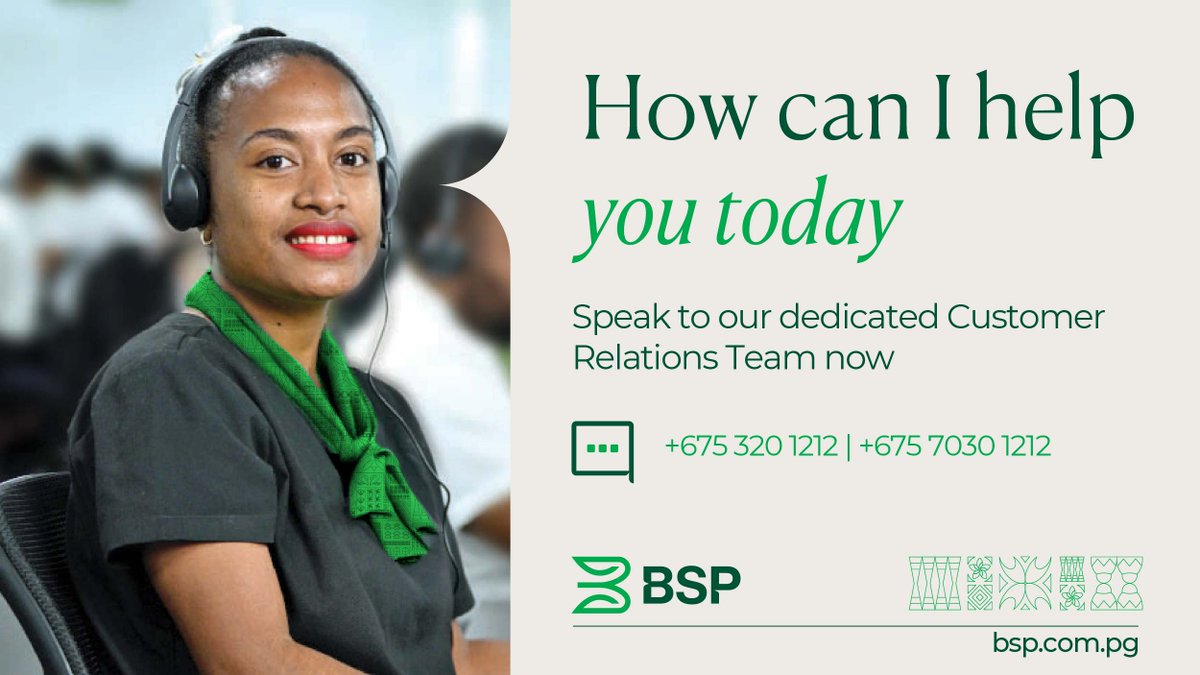 BSP PNG | We're here for you, and would like your feedback or concerns about any of our products or services. You can email us on customercomplaint@bsp.com.pg or submit your concerns online via: ow.ly/Oikh50VRtF9