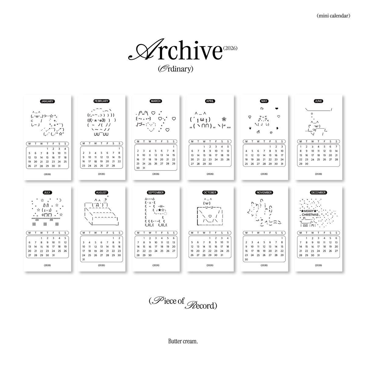 Rt) 2분께 2026 버터크림 다이어리를 보내드려요! 〰️📔

ordinary archive 2차 예약 판매📔

주문기간 ~12월 20일까지(재고 소진 시 종료)
수량이 정해져 있어 품절 될 수 있습니다!

배송 1차 발송 후 바로 발송 예정(12월 안으로 발송 됩니다)

buttercream.co.kr/product/2026-%…

감사합니다〰️🤍