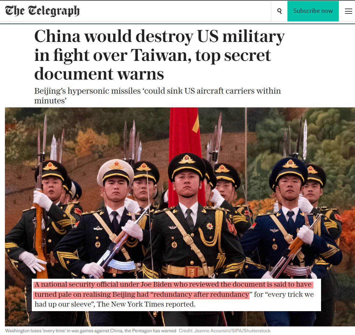 🤯The math is now public: US loses direct conflict over Taiwan; leaked US war games show their $13B carriers sinking within minutes against China.

Officials apparently "turned pale"

Their brilliant solution? According to the just-released National Security Strategy Paper by the