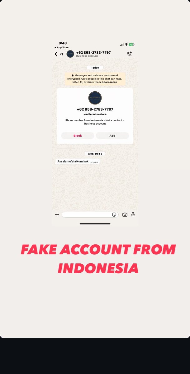 milleniumgadget's tweet photo. Salam to All my follower... Please Beware of fake account and scammer... 

Please report this fake profile @millennium_gadgets_store 

We will not responsible for any losses or scammed, kindly deal with our official millennium gadgets only

Thank you. https://t.co/xydrGbGfFl
