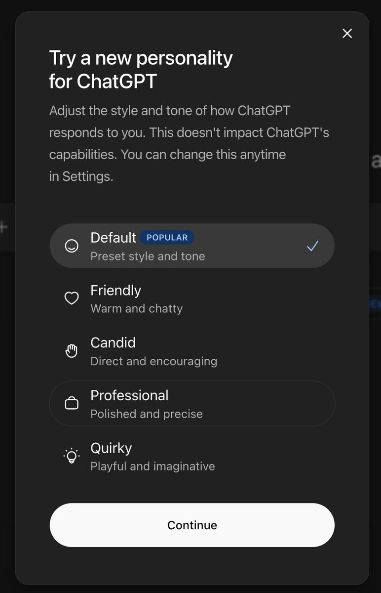 ChatGPT turning on it's personality traits