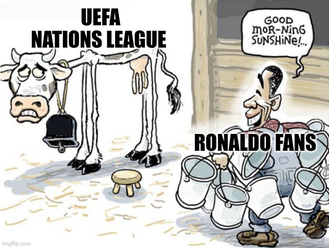 Ronaldo fans milking the Nations League like it’s the World Cup or a significant title … 6 months later and they’re still at it😭😭😭🐄