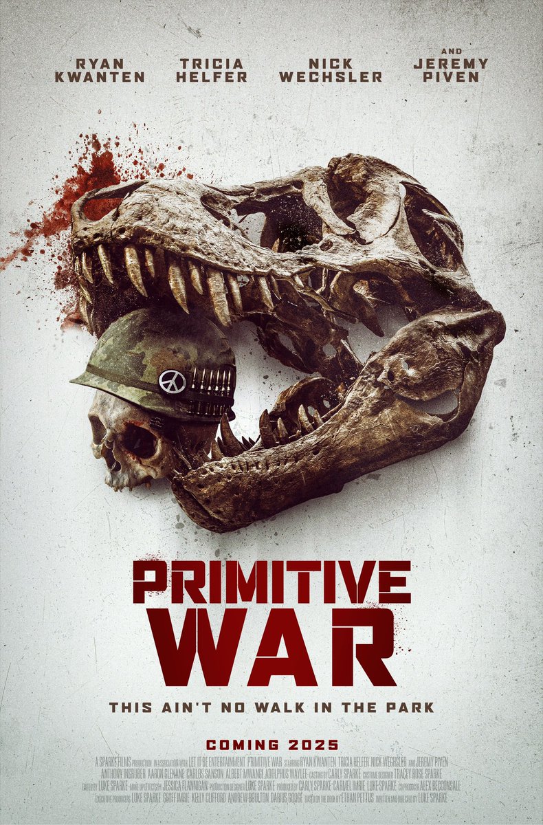silverlock's tweet image. Checked out Primitive War tonight. I enjoyed it and I think they did pretty good with what they had to work with.  The movie was created with just a 7 million dollar budget.
A squad in Vietnam is sent out to search for a missing Green Berets unit, they find Dinosaurs.